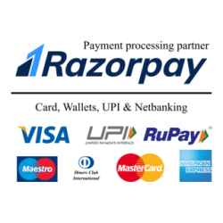 razorpay with all cards upi logo